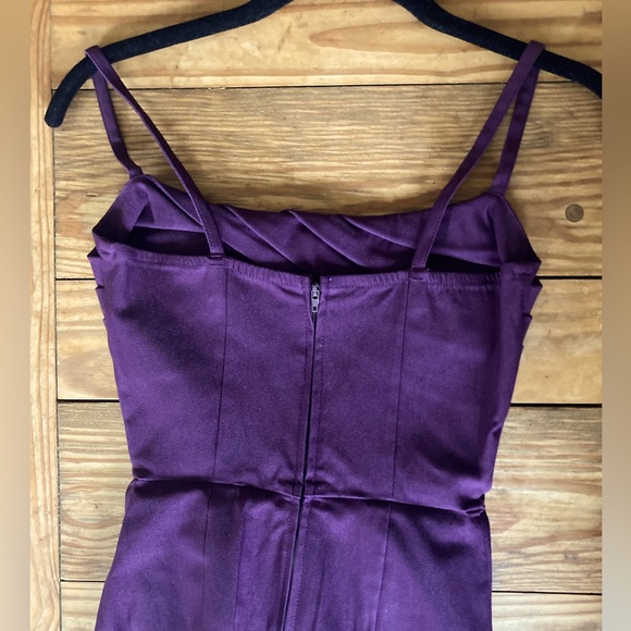 Stop Staring! Plum Purple Midi Dress Size S - Picture 3 of 6